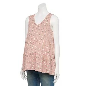 Maternity BabyDoll Floral Sleeveless Top